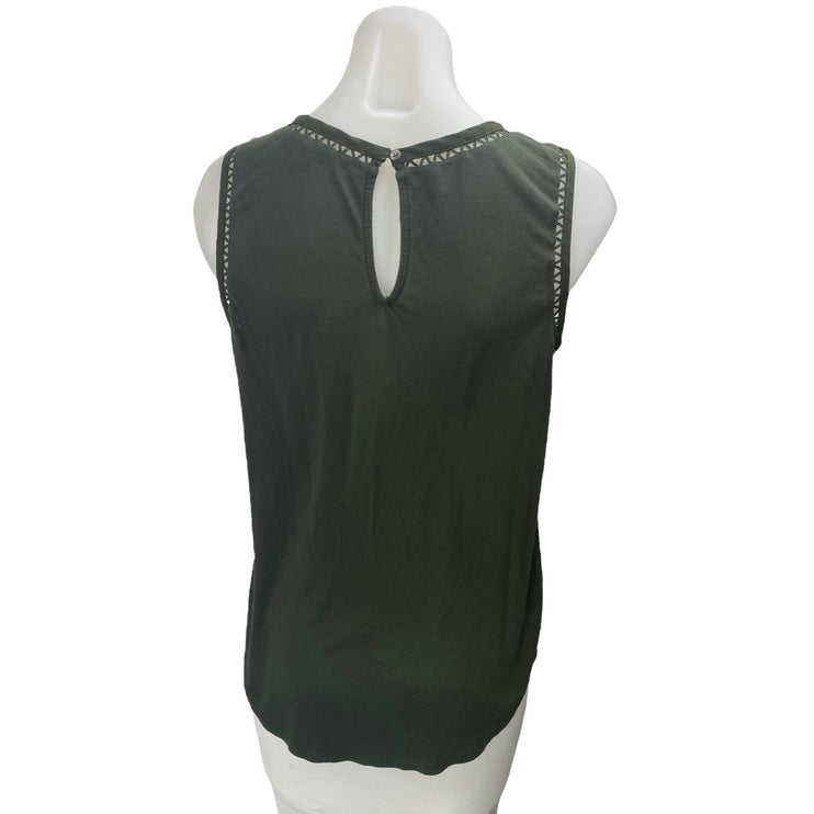 Ann Taylor LOFT Women's Black Sleeveless Round Neck Career Tank Blouse Top Sz S