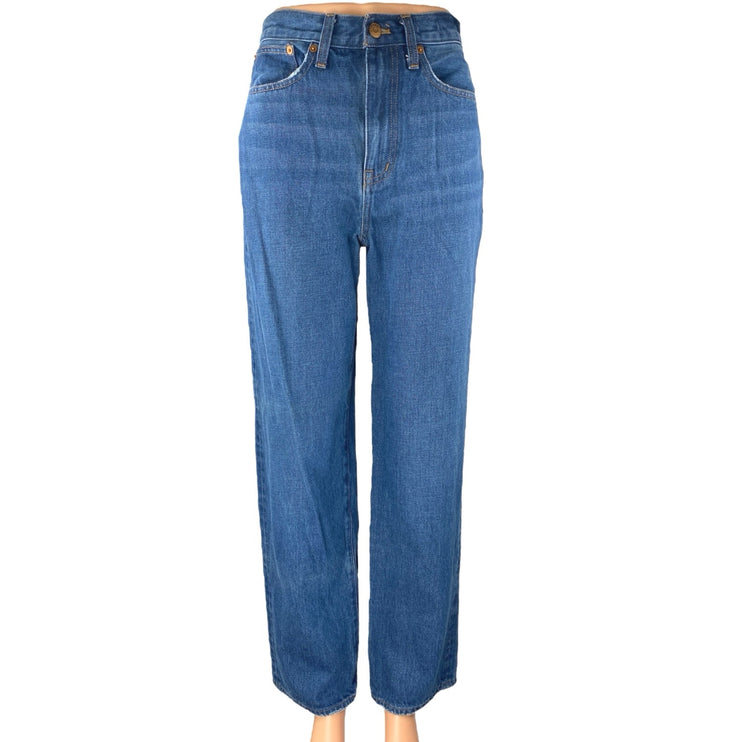 Madewell Women's Blue High Waisted Straight Wide Leg Denim Jeans Pants Size 25