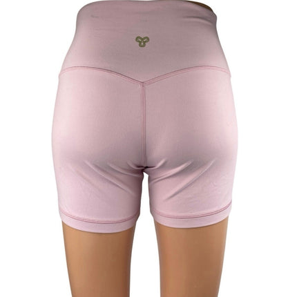 Aritzia Golden Pink High Waisted Yoga Workout Running Athletic Biker Shorts Sz 8