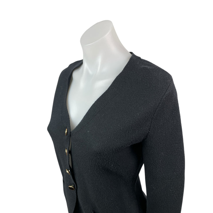 Abercrombie & Fitch Women's Black Long Sleeve Button Up Cardigan Sweater Top XS