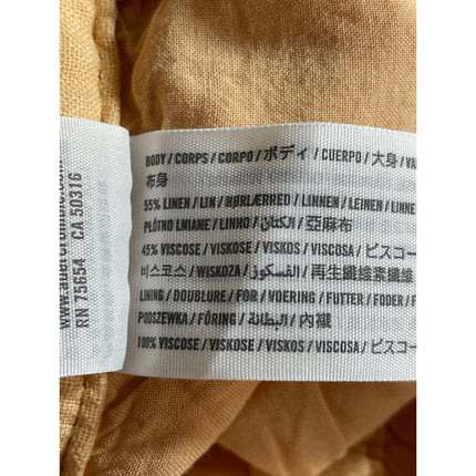 Abercrombie & Fitch Women's Yellow Linen High Rise Pleated Mini Shorts Size S