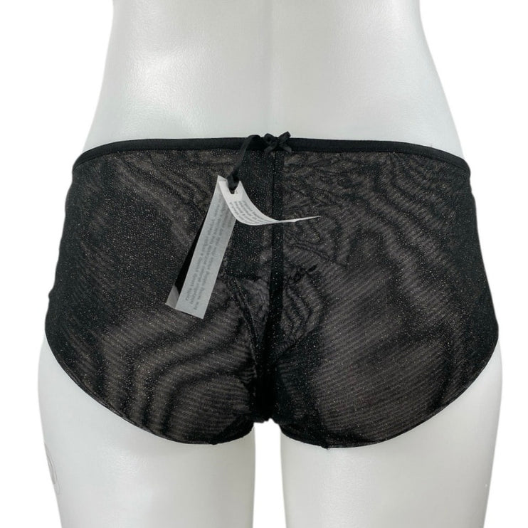 NEW Aubade Women's Black Sheer Mesh See Through Panty Undies Lingerie Size S