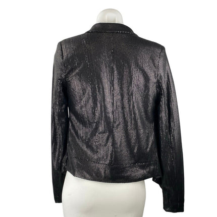 Buffalo David Bitton Women's Black Long Sleeve Sequin Blazer Coat Jacket Size XS