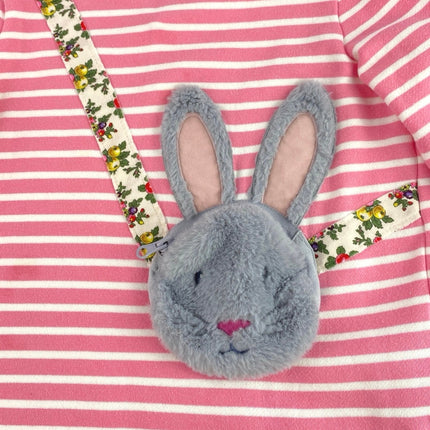 Mini Boden Kids Applique Striped Pocket Long Sleeve T Shirt Tee Top Size 4-5Y