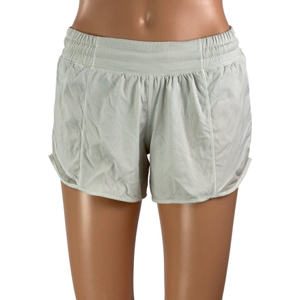 Lululemon Hotty Hot II Women's White Gym Workout Athletic Running Shorts 4 Tall