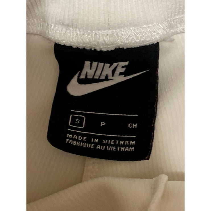 Nike Air Women's White High Rise Yoga Workout Running Athletic Biker Shorts Sz S