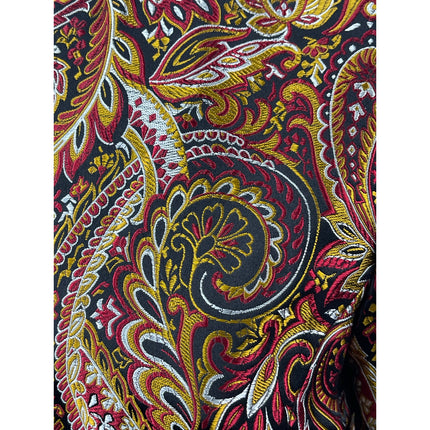 Nicole Miller Women's Multicolor Silk Paisley Embroidered Button Up Blouse Top 6