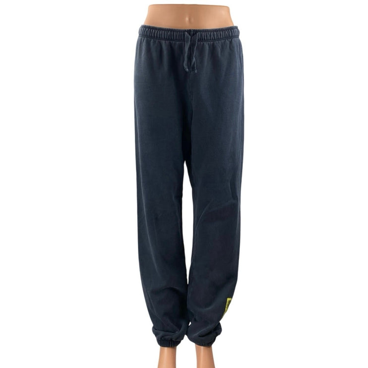 SOUL Women's Navy Blue Drawstring High Rise Athletic Jogger Sweat Pants Size S