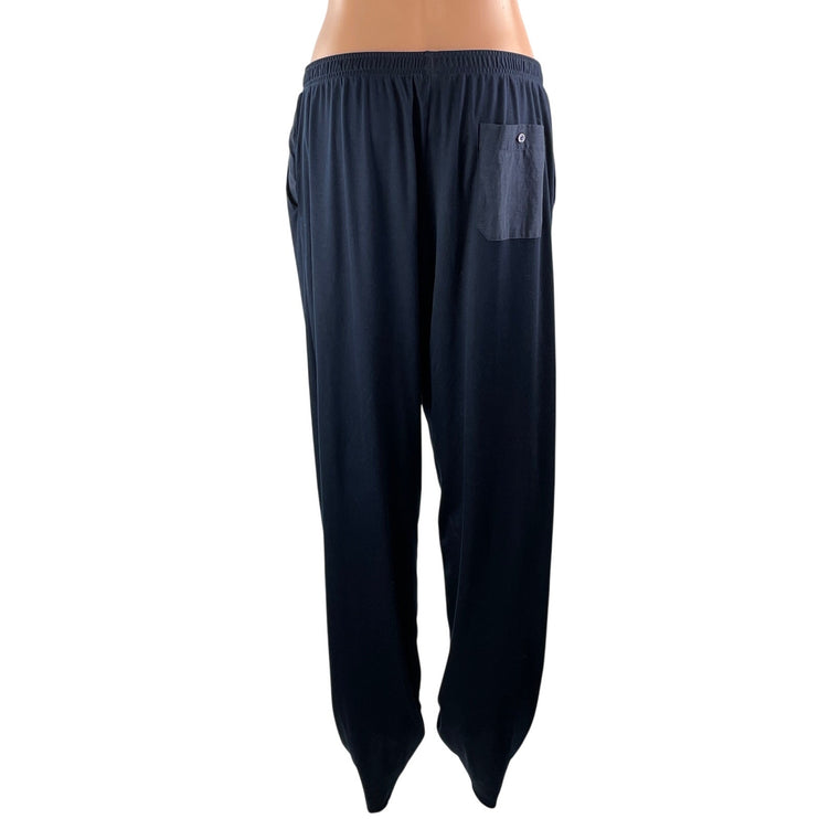 Zimmerli Women's Navy Blue Drawstring Wide Leg High Rise Sweat Pants Size XL