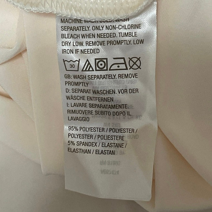 Susan Graver Women's Cream Cowl Neck Layer Stretch Long Sleeve Top Size XXS