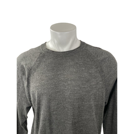Lucky Brand Men's Dark Gray Heather Long Sleeve Crew Neck Sweatshirt Sweater L