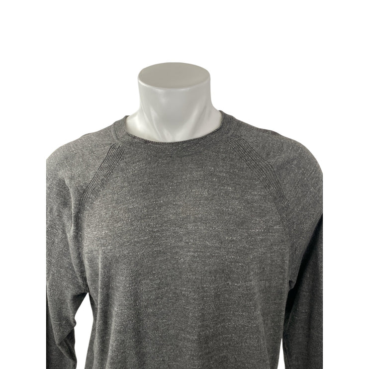 Lucky Brand Men's Dark Gray Heather Long Sleeve Crew Neck Sweatshirt Sweater L