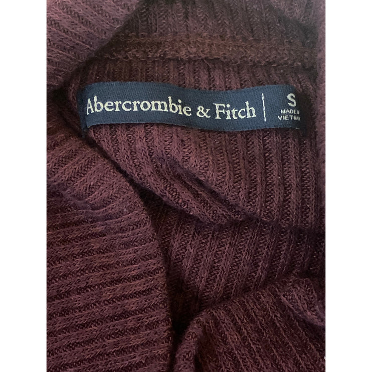 Abercrombie & Fitch Women's Red Turtleneck Long Sleeve Knit Sweater Top Size S