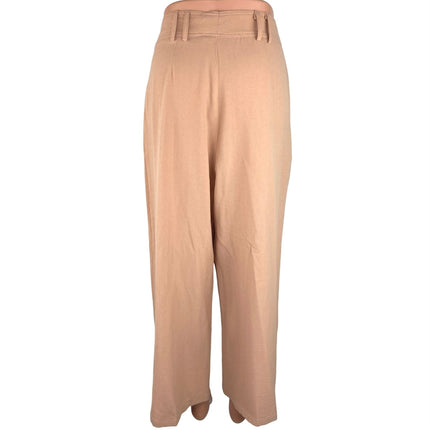 PrettyLittleThing Pink High Rise Wide Leg Cropped Ankle Career Dress Pants 10