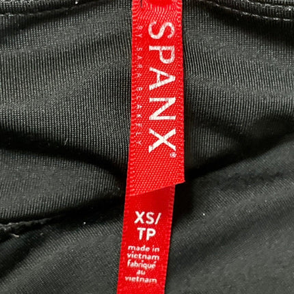 SPANX Women's Black Faux Leather Activewear Skinny Shaping Leggings Pants Sz XS