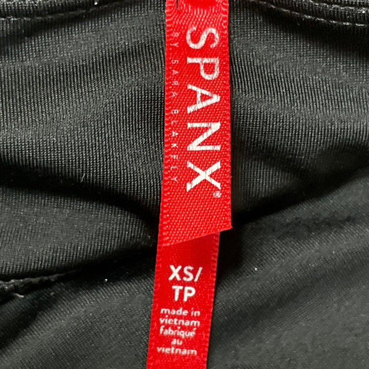 SPANX Women's Black Faux Leather Activewear Skinny Shaping Leggings Pants Sz XS