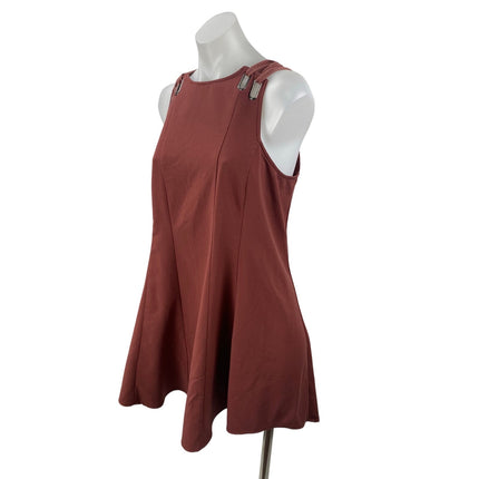 Free People Baby Love Trapeze Cut Out Open Back Sleeveless Mini Shift Dress Sz S