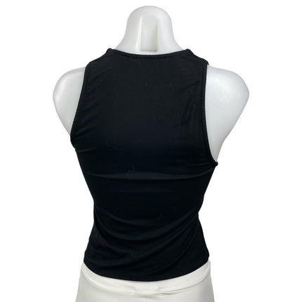 Reformation Women's Black Sleeveless Deep V Neck Camisole Cami Tank Top Size S
