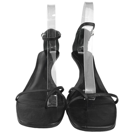 Reformation Gigi Strappy Leather Square Toe Ankle Strap Mid Heel Sandals 8.5