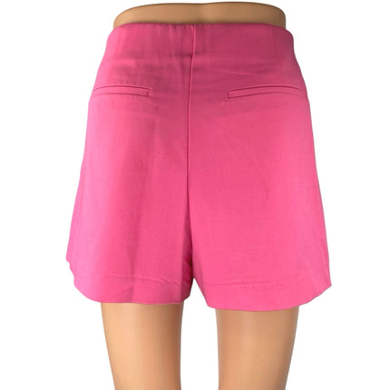Zara Women's Pink High Waist Wide Leg Side Zip Mini A-Line Skirt Skort Size M