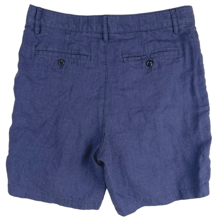 Banana Republic Lino Blue Men’s 7" 100% Linen Mid-rise Slim Leg Walk Shorts 30