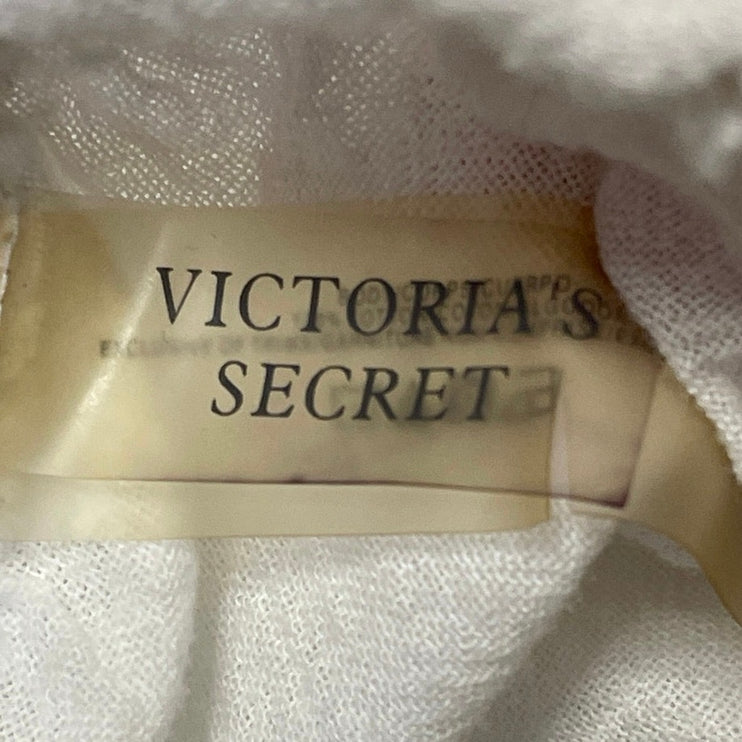 Victoria's Secret Womens White Strapless Tube Elastic Waist Romper Shorts Size S