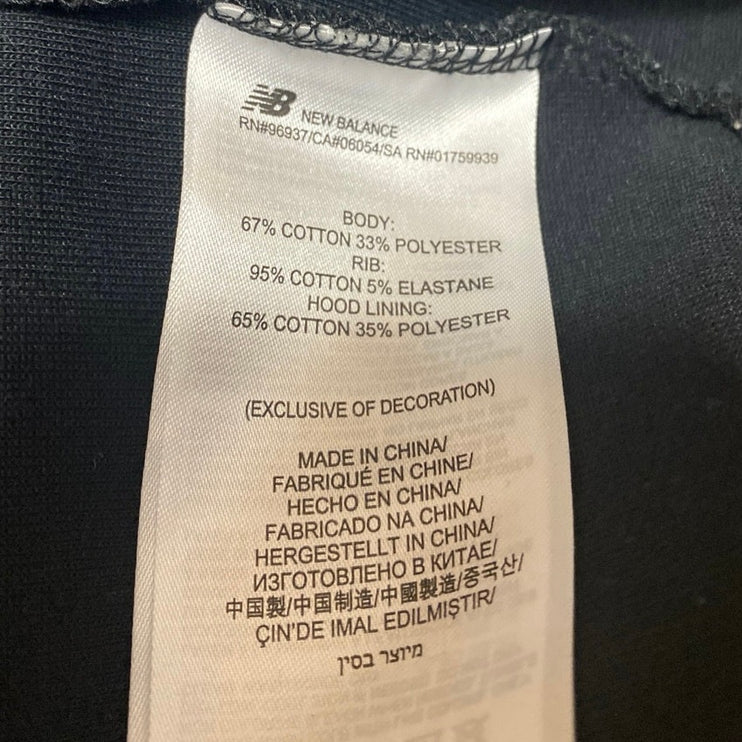 New Balance Basketball First Light Men's Black Hoodie Hooded Sweatshirt Size L