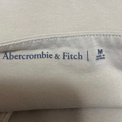 Abercrombie & Fitch Women's Cream Tan Sleeveless Square Neck Crop Tank Top Sz M
