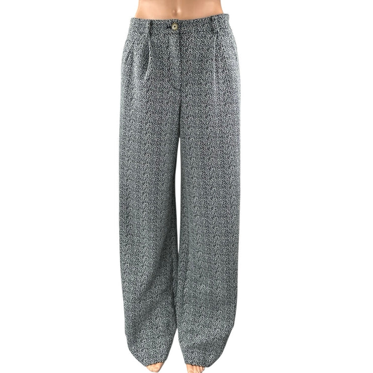 Anthropologie Cartonnier Gray Pleated High Waist Palazzo Wide Trousers Pants 2