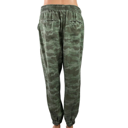 Knox Rose Women's Camo Camouflage High Waist Tapared Leg Jogger Trousers Pants M