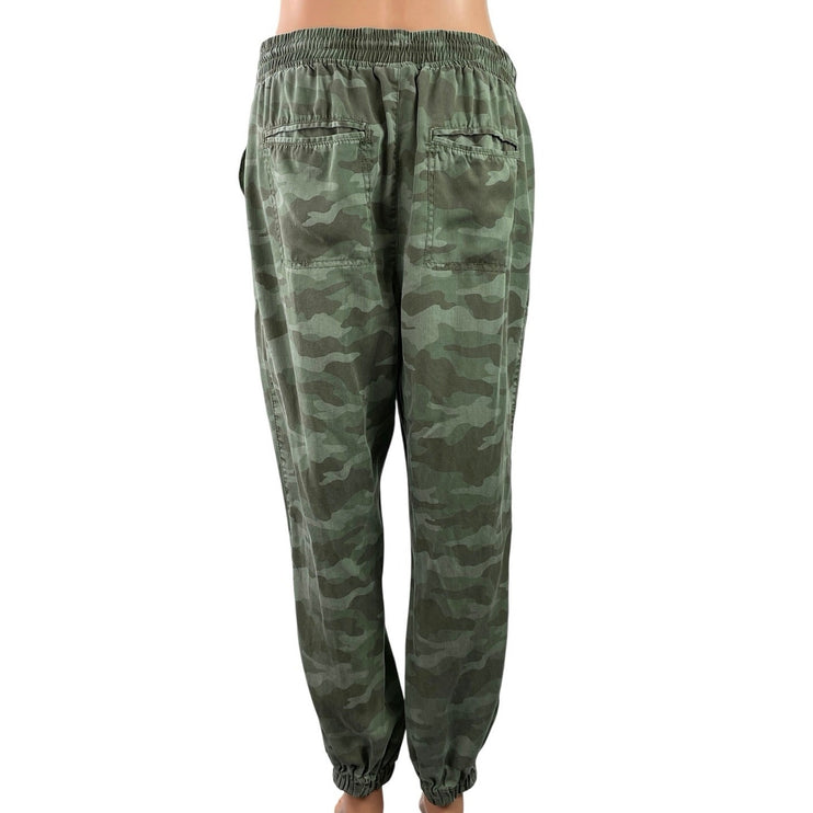 Knox Rose Women's Camo Camouflage High Waist Tapared Leg Jogger Trousers Pants M