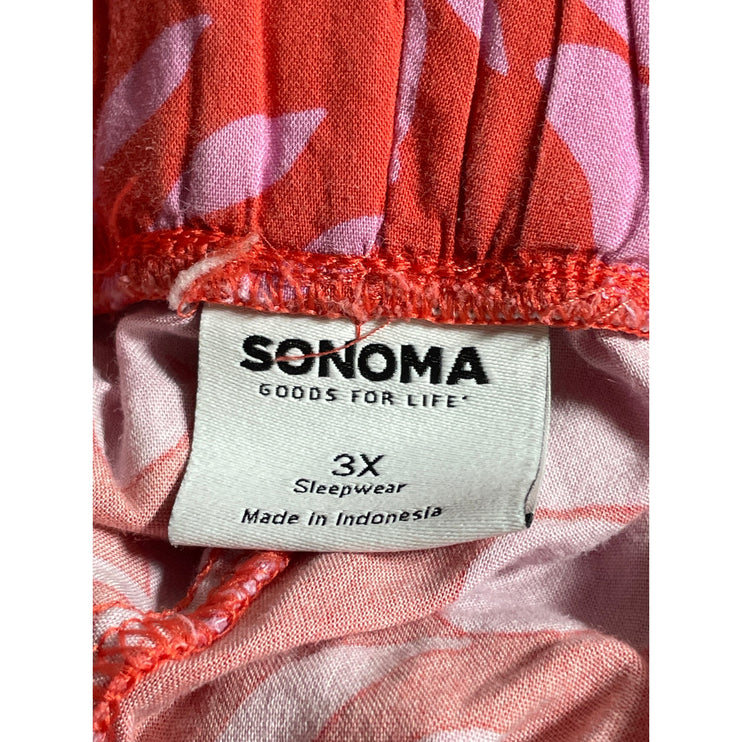 Sonoma Goods for Life Women's Tropical High Rise Wide Leg Pajama Sleepwear 3XL