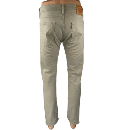 Levi's 513 Men's Beige Khaki Mid Rise Skinny Leg Slim Fit Denim Jeans Pants 32