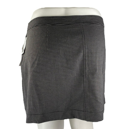 NEW Treasure & Bond Black Gray Houndstooth Button Front Pencil Mini Skirt 3X