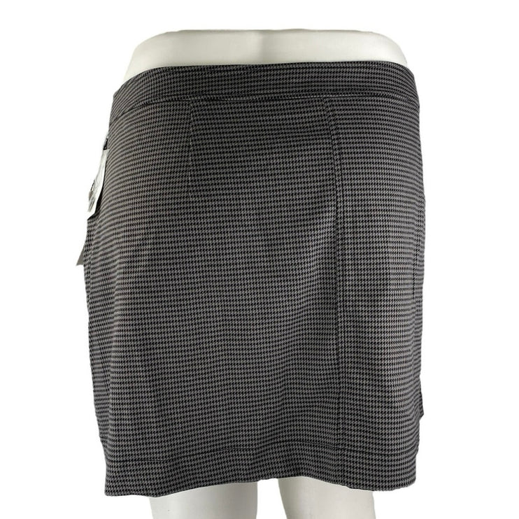 NEW Treasure & Bond Black Gray Houndstooth Button Front Pencil Mini Skirt 3X