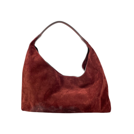 NEW Madewell The Mylie Red Burgundy Italian Suede Shoulder Handbag Size OS