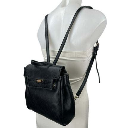 Urban Expressions Black Pebble Faux Leather Vegan Kelly-style Backpack One Size