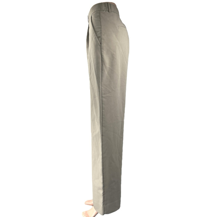 Abercrombie & Fitch Cream White High Waisted Wide Leg Trousers Dress Pants Sz 33