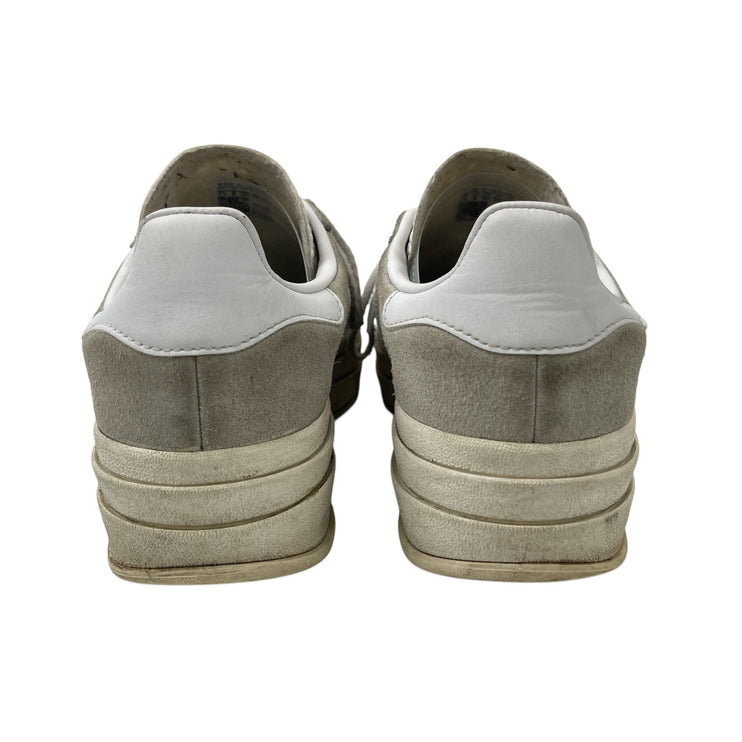 Adidas Gazelle Women's Gray White Suede Lace Up Low Top Sneakers Shoes Size 7.5