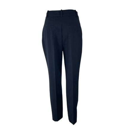Zara Women's Black High Rise Slim Fit Tapered Leg Ankle Trousers Pants Size S