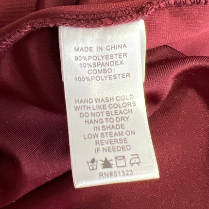 1.State Red Velvet Velour Sleeveless Cami Camisole Midi Tank Slip Dress Size M