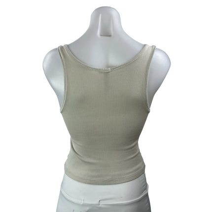 3 Pcs SKIMS Women's Gray Beige Olive Green Sleeveless Crop Tank Top Sets Sz M