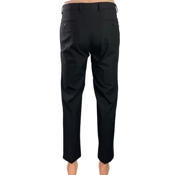 Michael Kors Mens Black Mid Rise Straight Leg Trousers Dress Pants Size 30x30