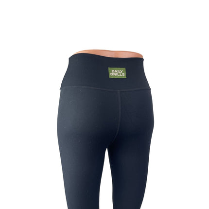 Daily Drills Black High Rise Yoga Workout Running Athletic Leggings Pants Size M