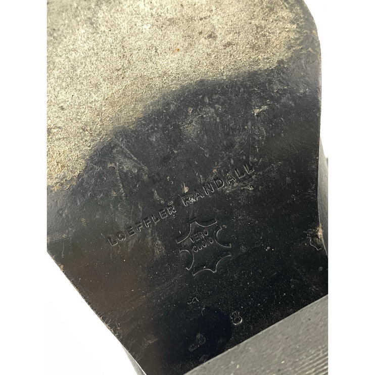 Loeffler Randall Kali Black Leather Block Heels Pointed Toe Ankle Boots Size 8