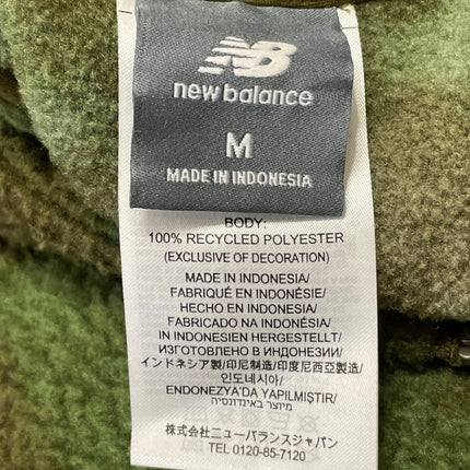 New Balance High Pile Men's Green Woodland Camo Printed Fleece Sweater Jacket M