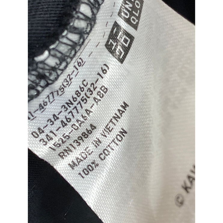 KAWS x Uniqlo UT Womens Black Graphic Print Short Sleeve T Shirt Tee Top Size M
