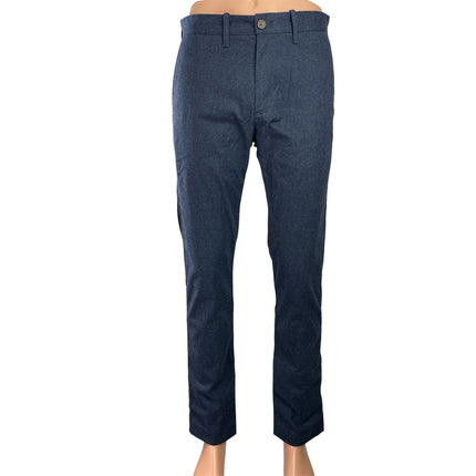 J.Crew Flex Mens Blue Mid Waist Straight Leg Tailored Trousers Dress Pants 30x32