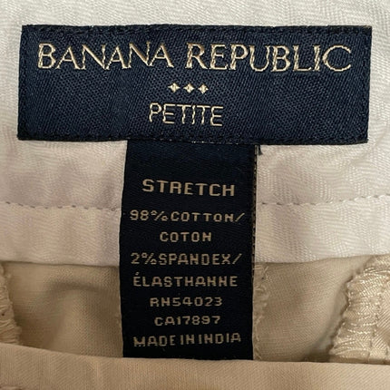 Banana Republic Women's Beige Casual Straight Chino Khaki Trouser Pants Size 4P