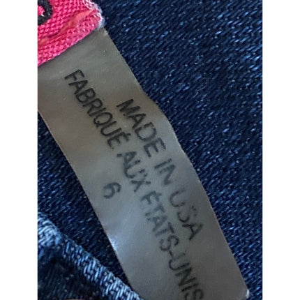 Alice + Olivia Women's Blue Dark Wash Mid Rise Ankle Skinny Denim Jeans Size 6